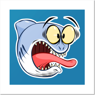 Surprised Shark Posters and Art